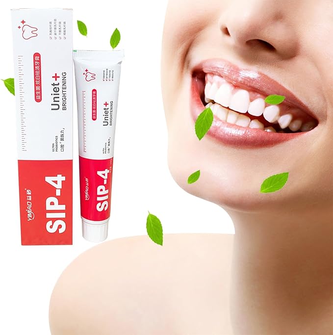 Sip-4 Probiotics Whitening Toothpaste, Stain Remover for Teeth, Deep Stains Toothpaste, Fresh Breath