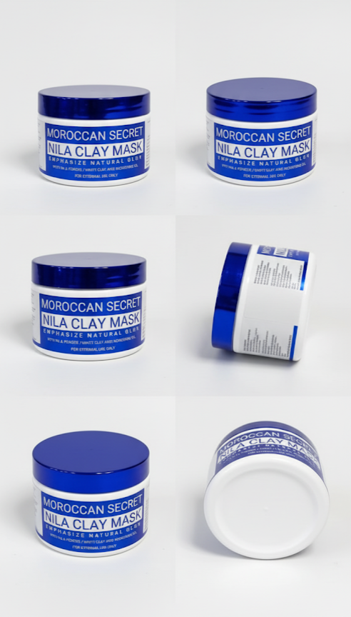 Blue Moroccan Nila Clay Mask – Brightening & Radiant Skin Treatment | Deep Cleansing & Glow