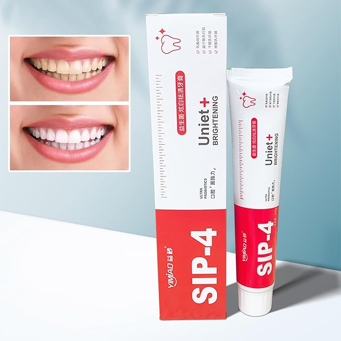 Sip-4 Probiotics Whitening Toothpaste, Stain Remover for Teeth, Deep Stains Toothpaste, Fresh Breath