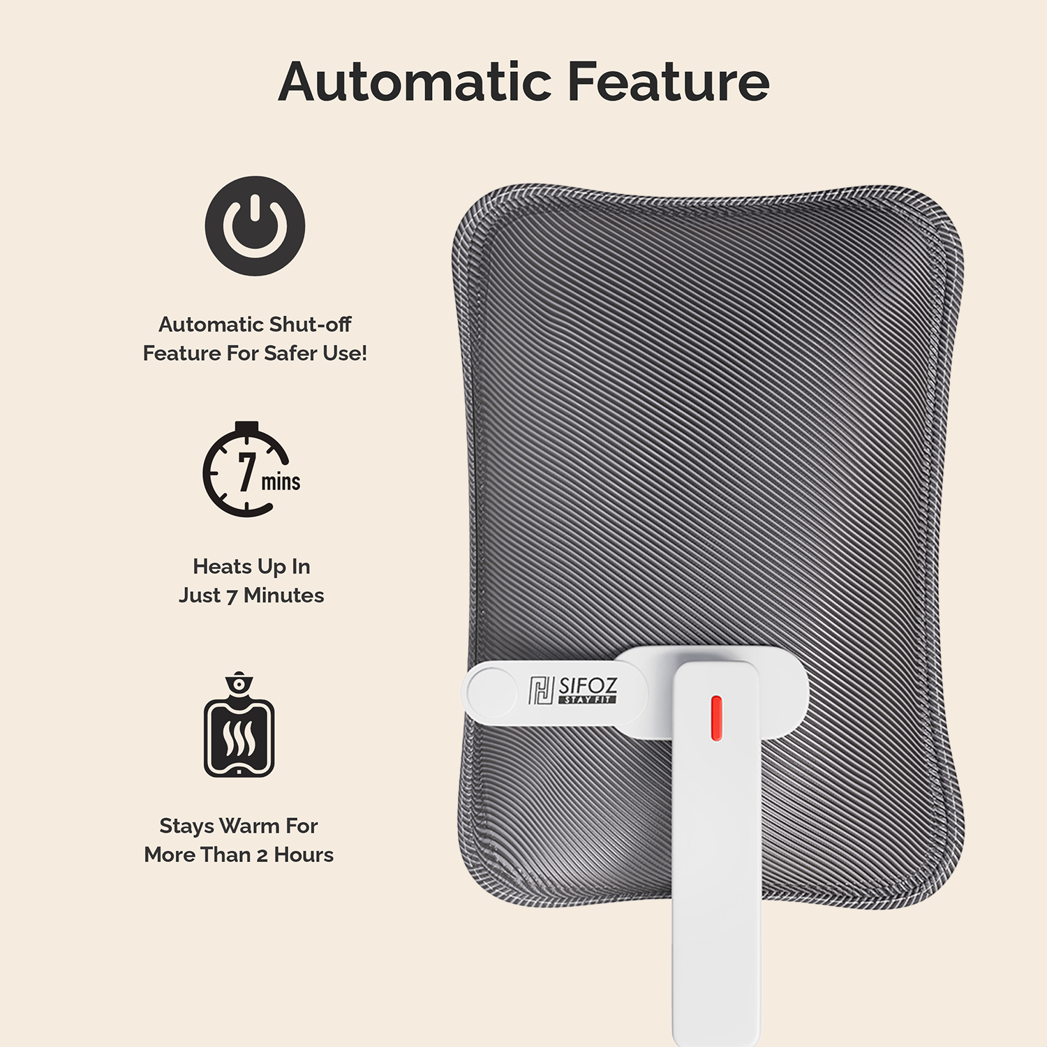 Sifoz Electric Hot Water Bag for Pain Relief