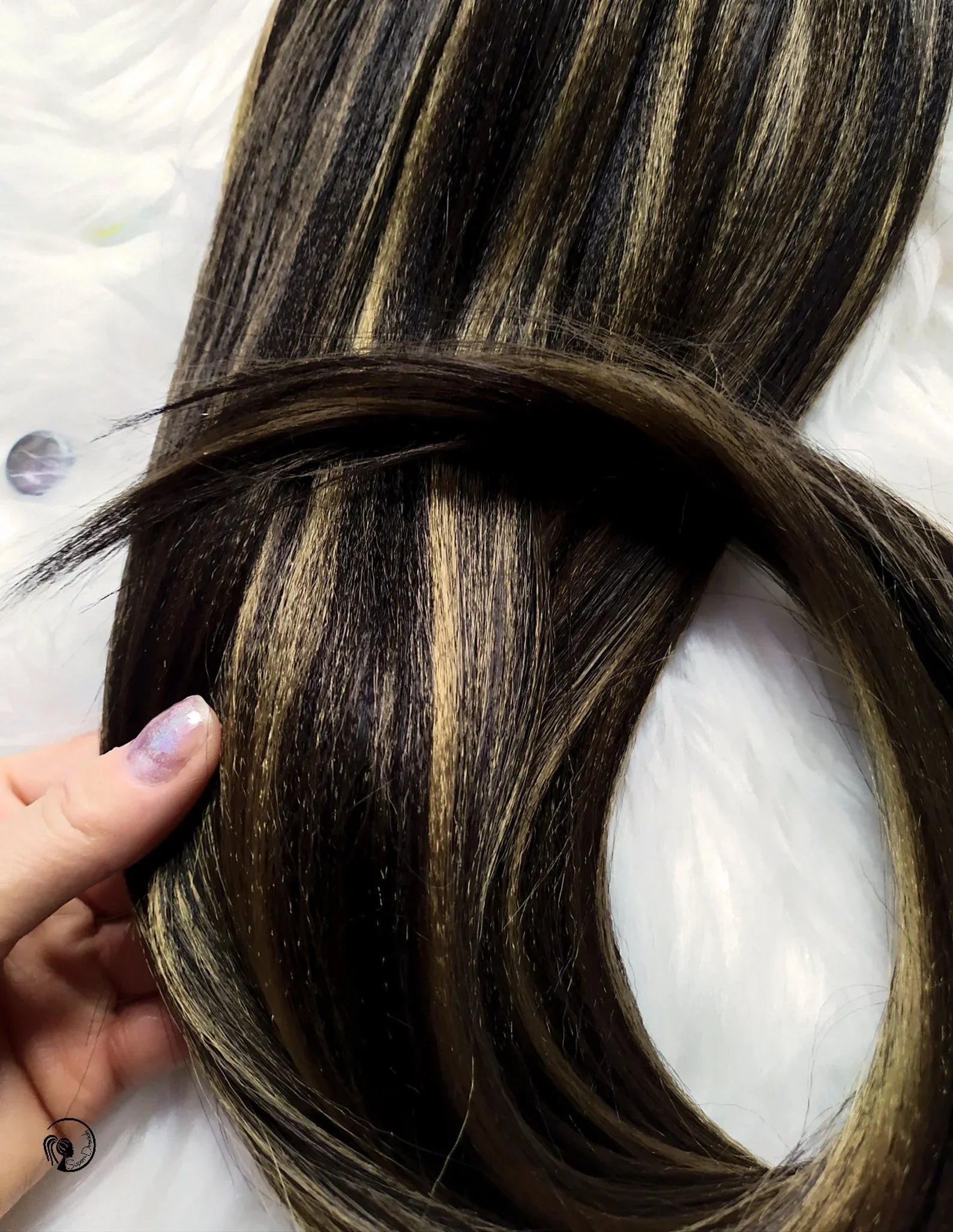 Long Hair Claw Clip Ponytail Elastic Band  Extension