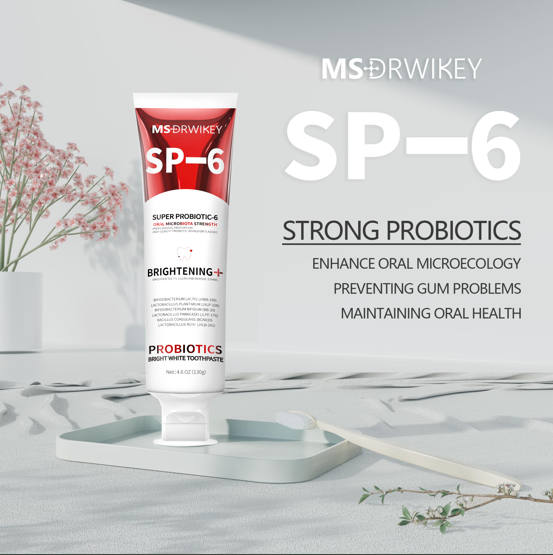 SP-6 Whitening Toothpaste – Brighten Your Smile with the Power of 6 Probiotics