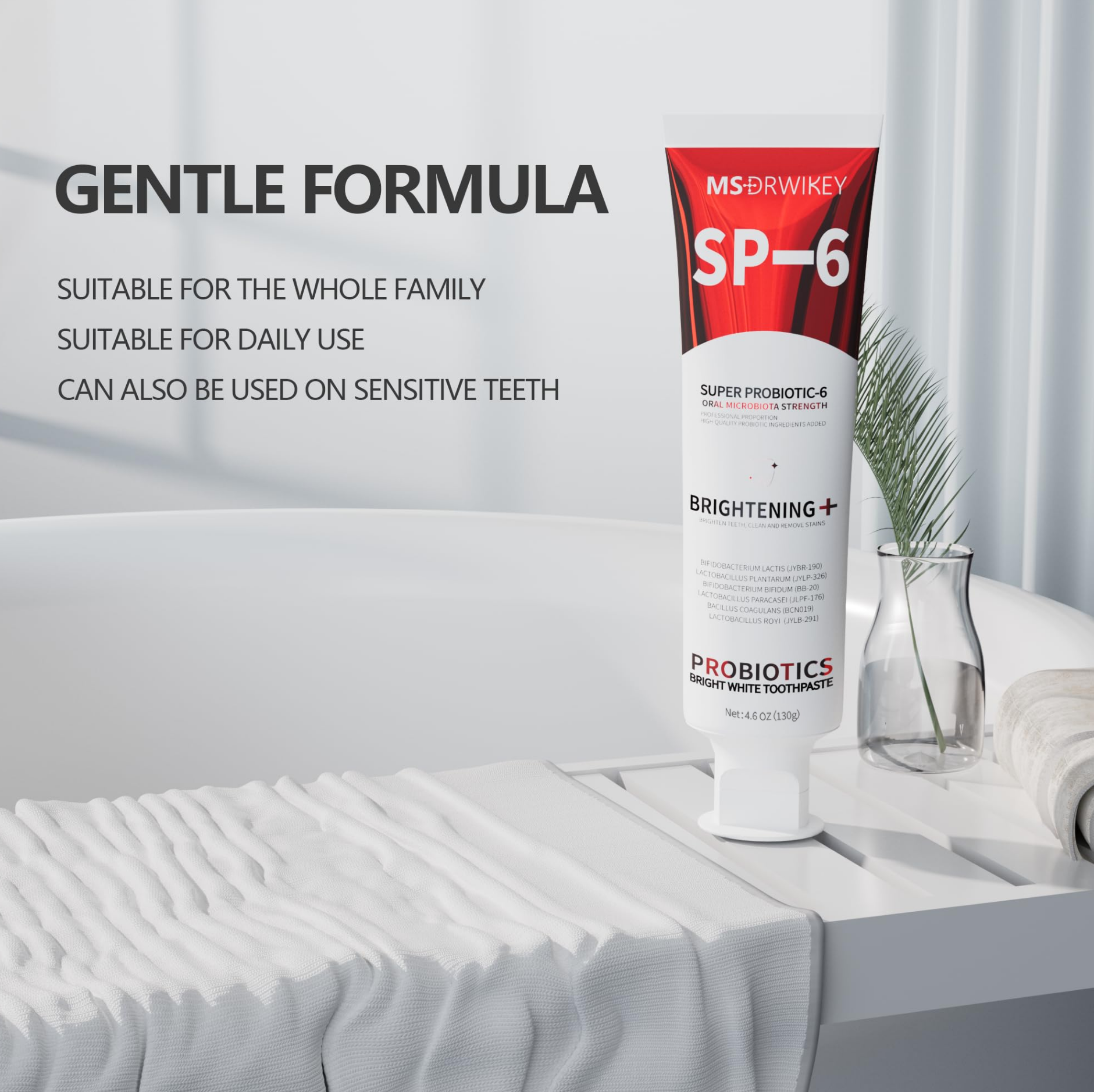 SP-6 Whitening Toothpaste – Brighten Your Smile with the Power of 6 Probiotics